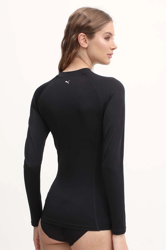 Plavecké tričko s dlouhým rukávem Puma Rash Guard 907715 černá SS24