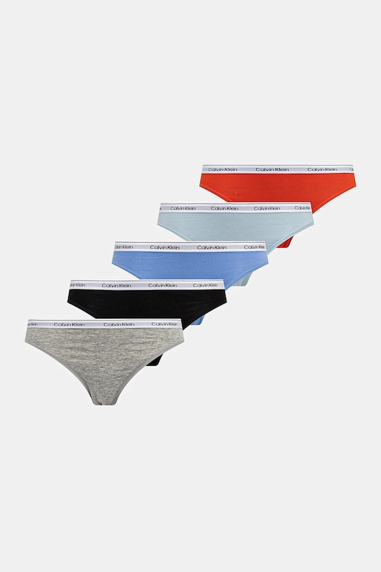 Σλιπ Calvin Klein Underwear 5-pack πλεκτό ύφασμα μπλε 000QD5208E