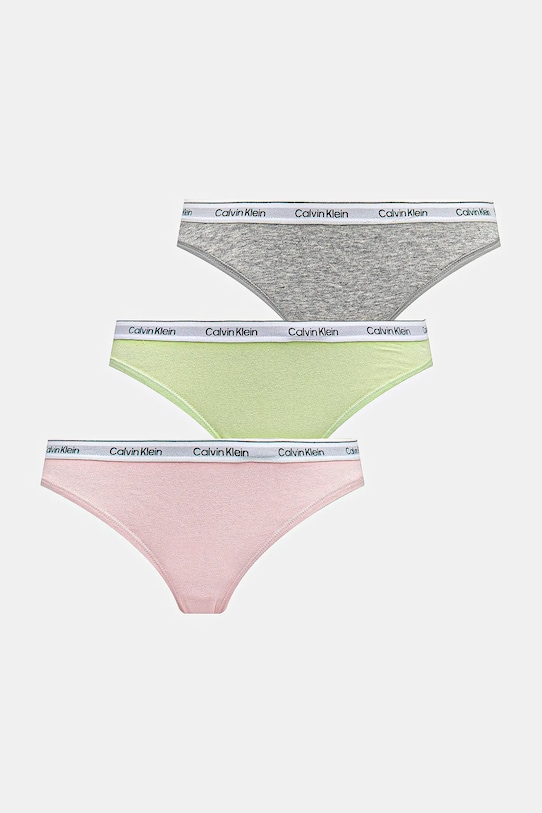 Calvin Klein Underwear stringi 3-pack dzianina różowy 000QD5209E