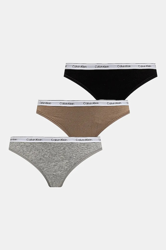 Tangice Calvin Klein Underwear 3-pack črna 000QD5209E