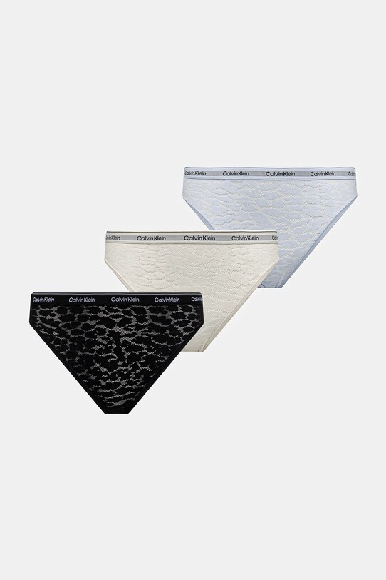 Brazílske nohavičky Calvin Klein Underwear 3-pak nohavičky modrá 000QD5225E