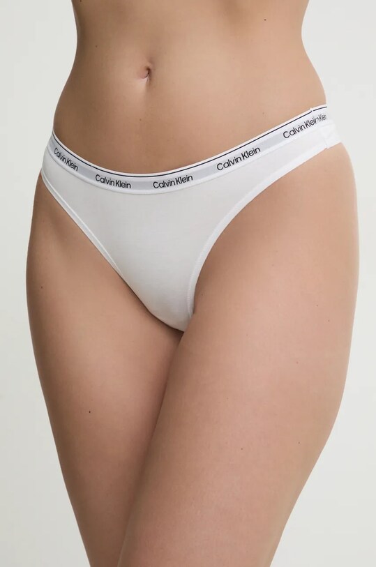 Calvin Klein Underwear tanga sima fehér 000QD5043E