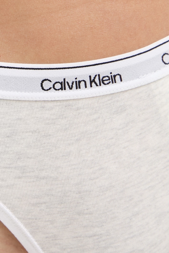 Îmbrăcăminte Calvin Klein Underwear chiloți g-string pentru femei din bumbac cu elastan 000QD5043E gri