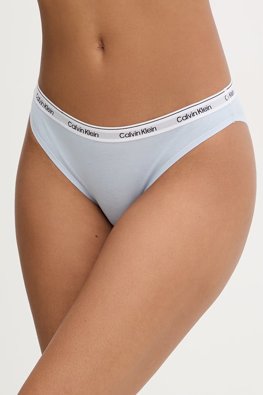 Calvin Klein Underwear figi damskie bawełniane z elastanem niebieski 000QD5044E