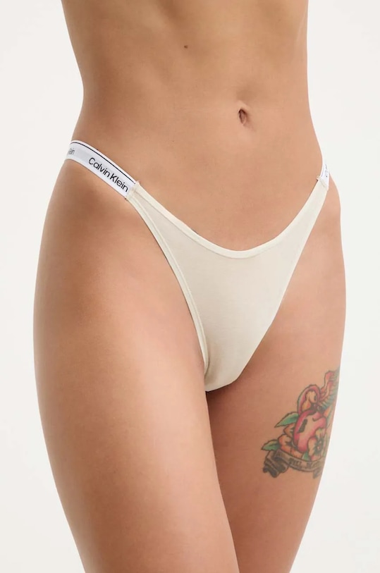 Calvin Klein Underwear tanga bej 000QD5157E