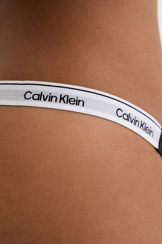 Oblečení Calvin Klein Underwear tanga dámské bavlněné s elastanem 000QD5157E černá
