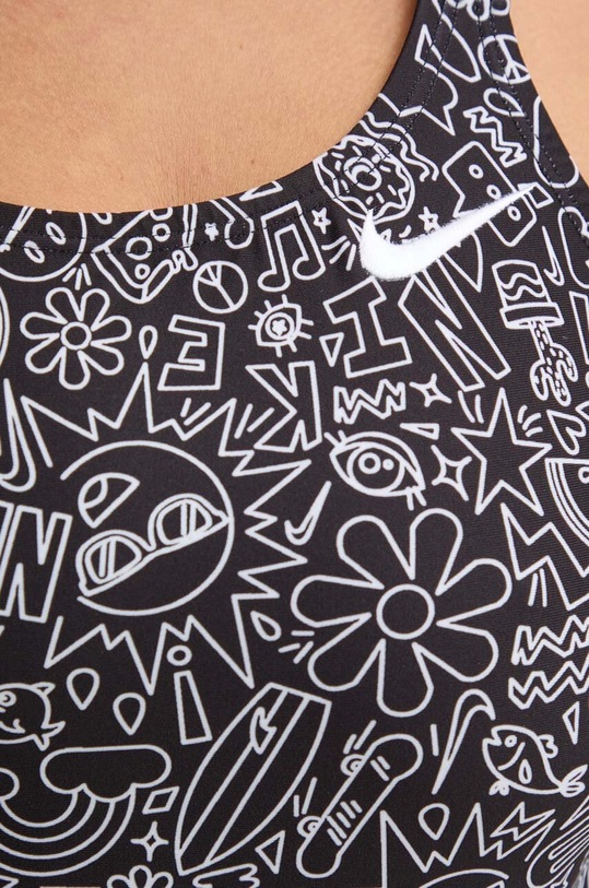 Nike costum de baie dintr-o bucată Hydrastrong Multi Print NESSE004 negru