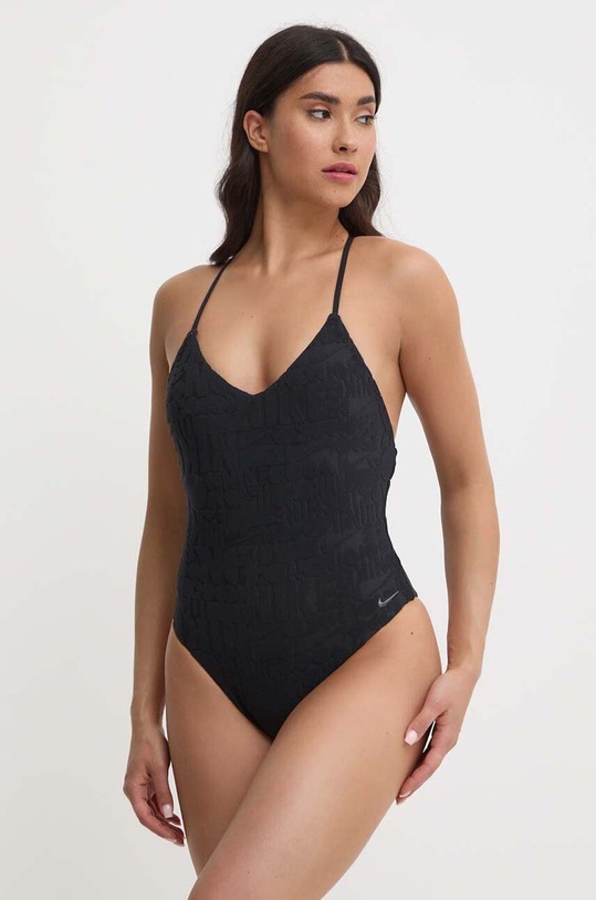 Nike jednoczęściowy strój kąpielowy Retro Flow NESSE244 czarny SS24