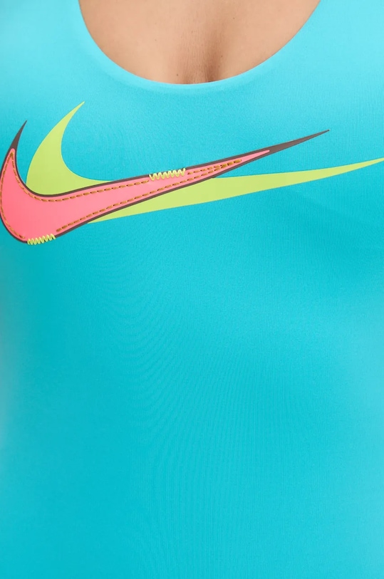 Nike jednoczęściowy strój kąpielowy Multi Logo NESSE250 turkusowy