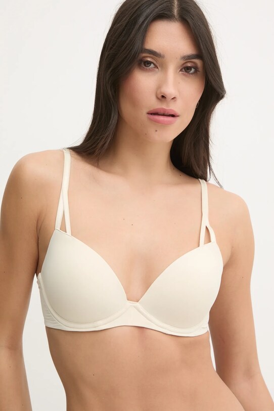 Grudnjak Calvin Klein Underwear bez uzorka bež 000QF6016E