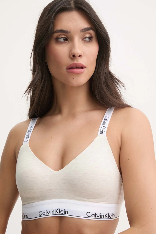 Grudnjak Calvin Klein Underwear pletivo bež 000QF7059E