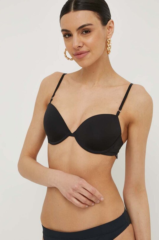 Podprsenka Calvin Klein Underwear s kosticami čierna 000QF7166E