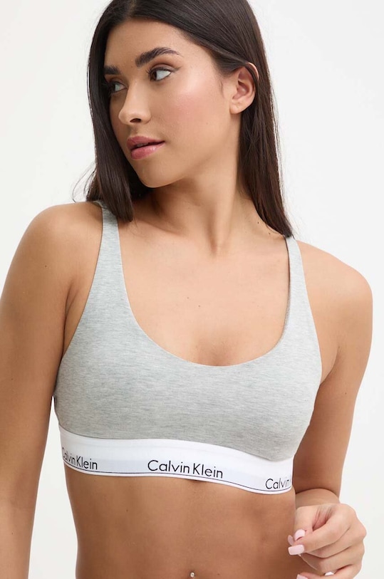 Grudnjak Calvin Klein Underwear pletivo siva 000QF7586E