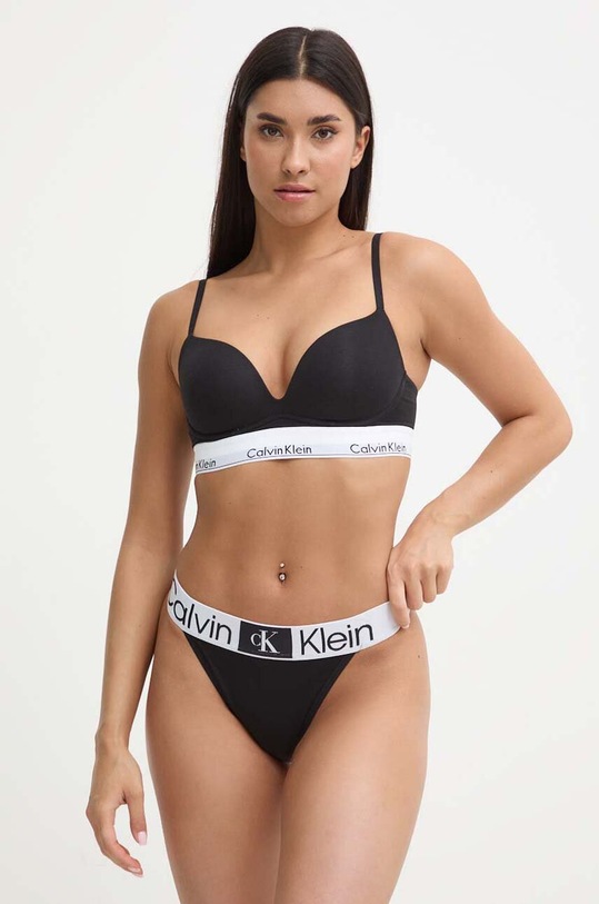 Odzież Calvin Klein Underwear stringi 000QF7721E czarny