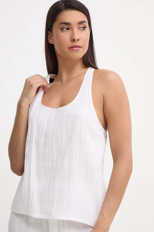 Odzież Calvin Klein Underwear piżama bawełniana 000QS7152E beżowy