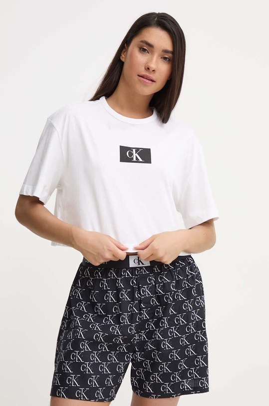 Calvin Klein Underwear piżama bawełniana nadruk multicolor 000QS7180E