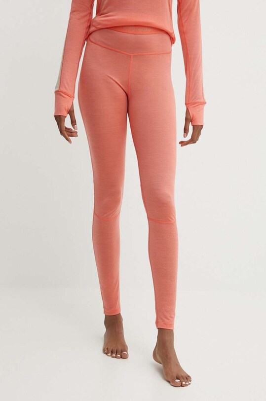 Icebreaker legginsy funkcyjne 125 ZoneKnit Planet friendly pomarańczowy IB0A56H6B751