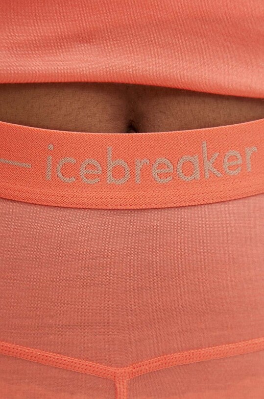 Icebreaker legginsy funkcyjne 125 ZoneKnit pomarańczowy IB0A56H6B751