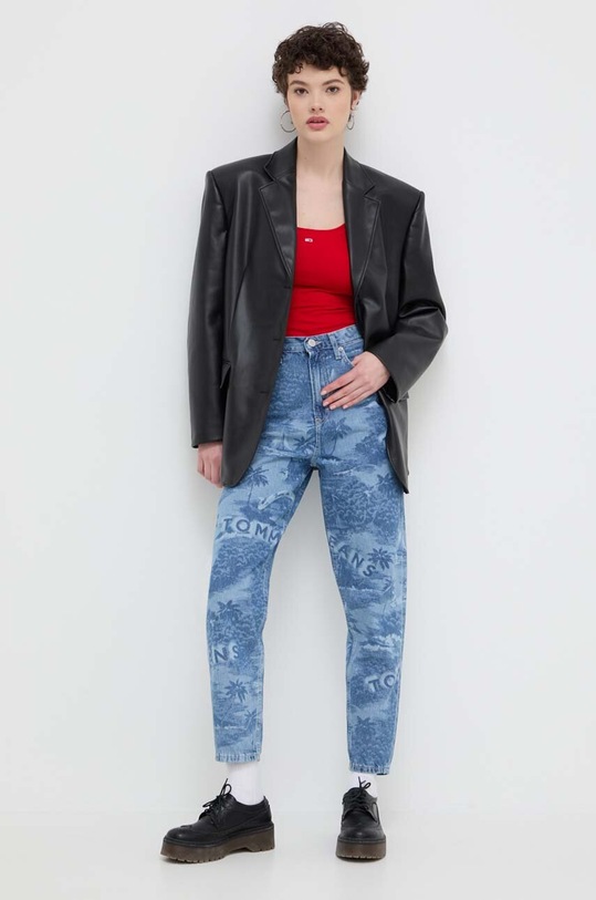 Tommy Jeans body DW0DW17993 czerwony SS24