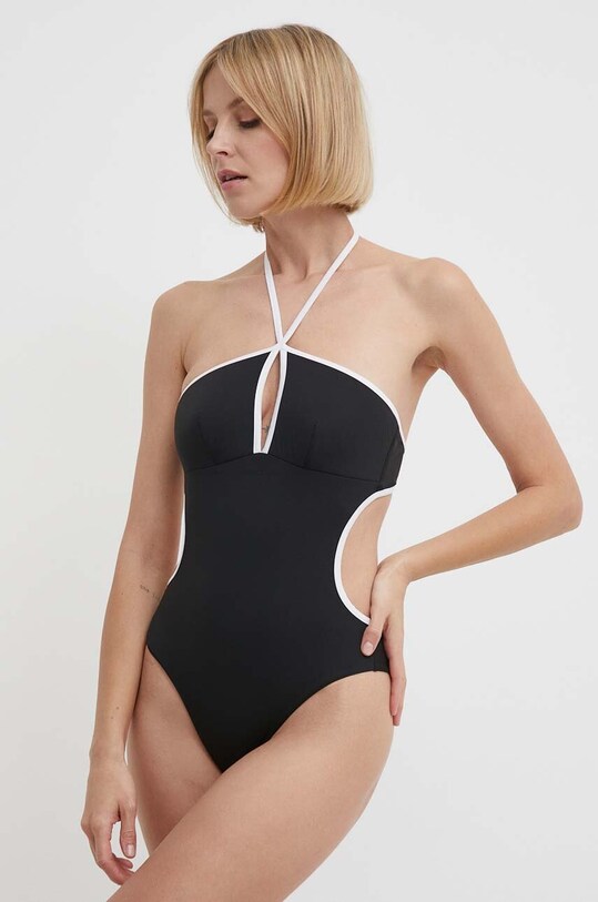 Max Mara Beachwear costum de baie dintr-o bucată cu balene negru 2416831279600