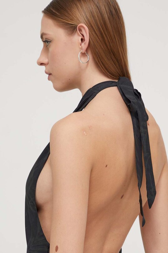 Desigual sukienka plażowa VEST_PANTER czarny 24SWMW14