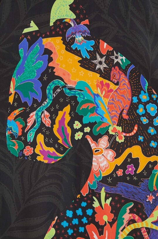 Desigual sukienka plażowa VEST_PANTER 24SWMW14 czarny