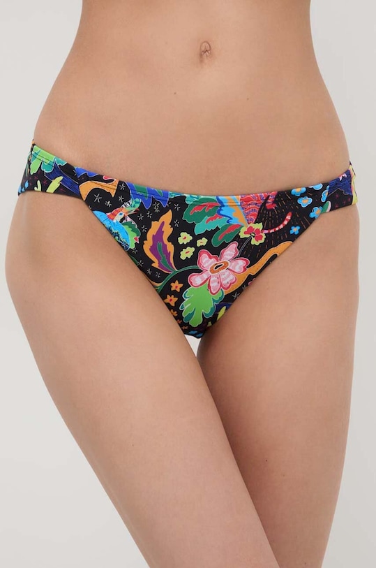 Desigual figi kąpielowe JUNGLE BOTTOM dół czarny 24SWMK11