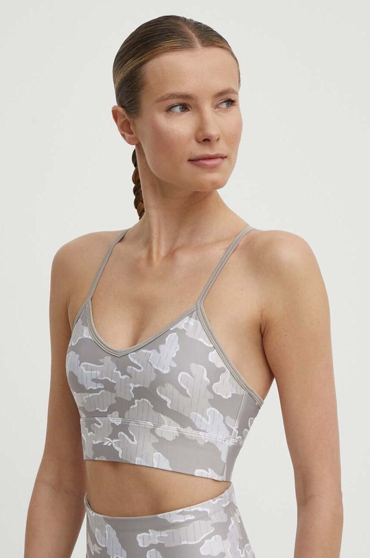 Reebok biustonosz sportowy ID Train bez fiszbinów szary 100076279