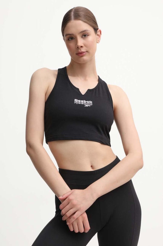 Reebok top TRENING print negru 100075986
