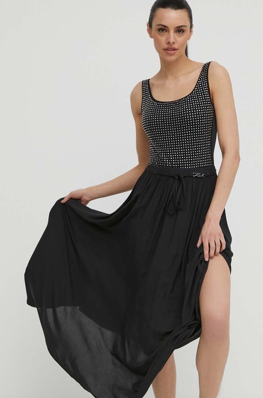 Φούστα παραλίας Karl Lagerfeld μαύρο 241W2204