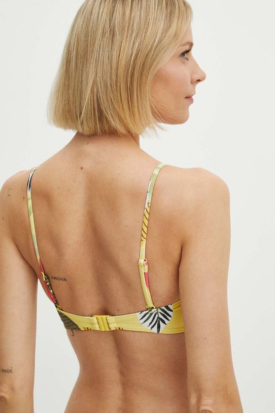 Desigual biustonosz kąpielowy PALMS TOP żółty 24SWMK06