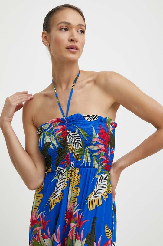 Plážový overal Desigual TROPICAL modrá 24SWMW22