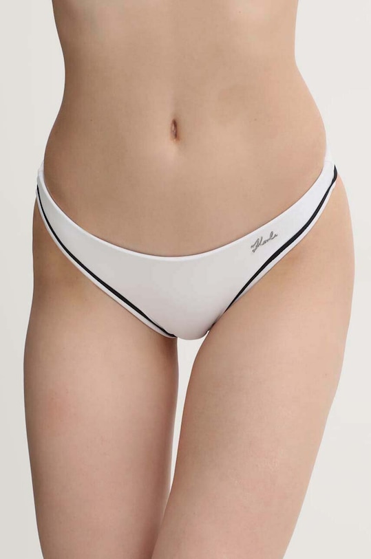Karl Lagerfeld figi kąpielowe BICOLOR dół biały KL22WBT07