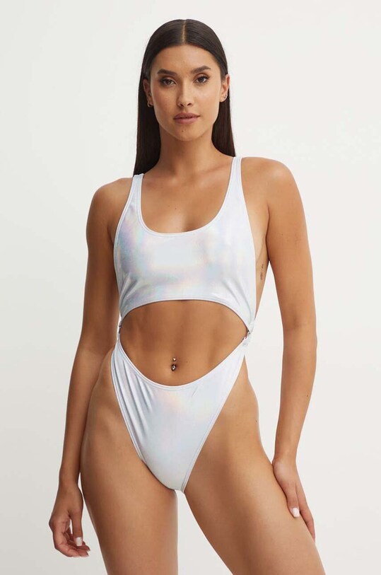 Drivemebikini costum de baie dintr-o bucată Stana Shine moale argintiu 2024.DRV.032.HOL