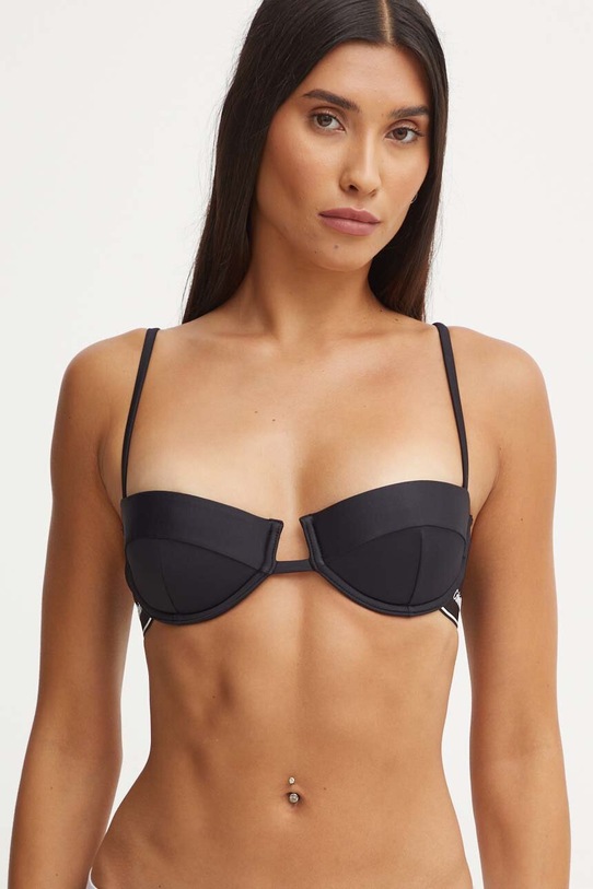 Plavková podprsenka Calvin Klein vrchný čierna KW0KW02427