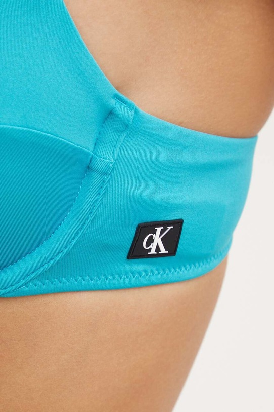 Calvin Klein biustonosz kąpielowy turkusowy KW0KW02345