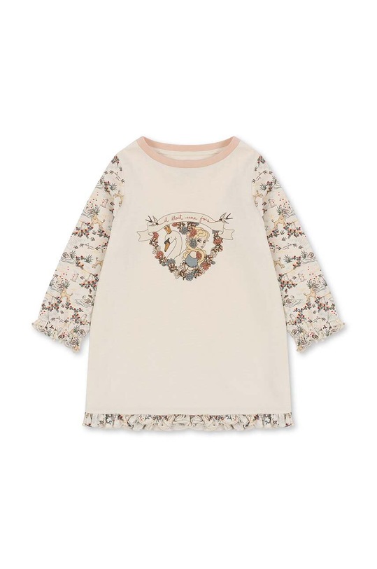 Detská bavlnená nočná košeľa Konges Sløjd KS100279 béžová SS24