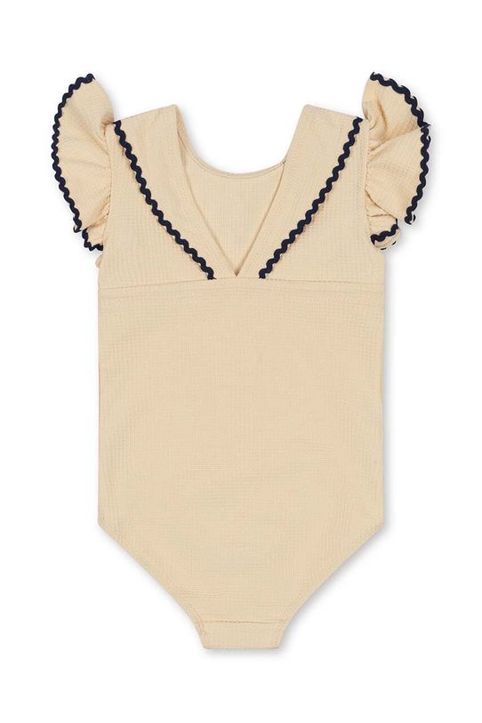 Dziewczynka Konges Sløjd jednoczęściowy strój kąpielowy dziecięcy KS100474 beżowy