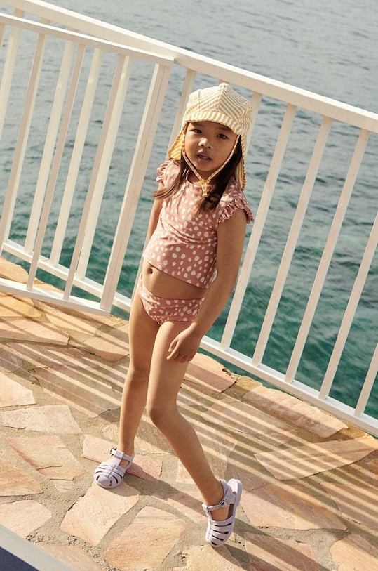 Liewood kétrészes gyerek fürdőruha Judie Printed Bikini Set rózsaszín LW18594