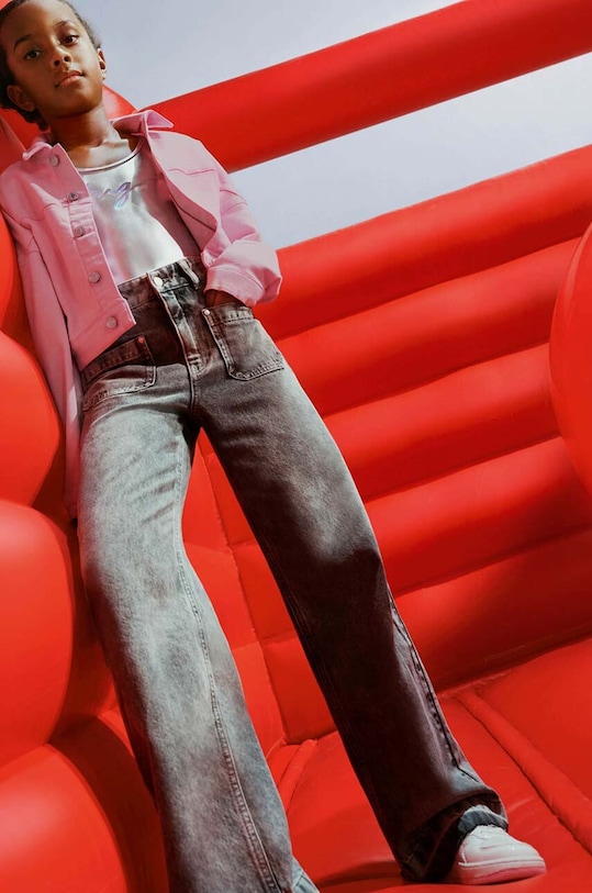 Jednodielne detské plavky HUGO G00093.114.150 sivá