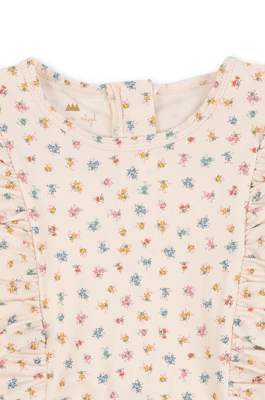 Dziewczynka Konges Sløjd jednoczęściowy strój kąpielowy dziecięcy KS100960 beżowy