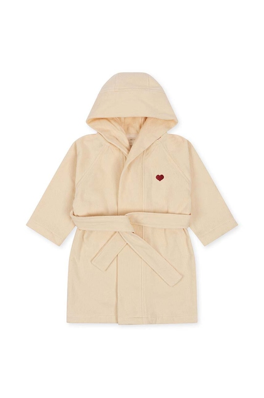 Konges Sløjd halat de baie din bumbac pentru copii Planet friendly bej KS101076.G