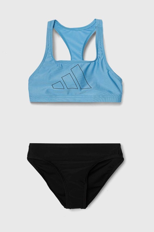 Dvojdielne detské plavky adidas Performance bez kostíc modrá IQ3967