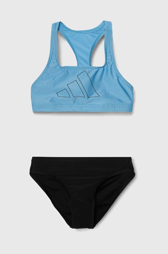 Dvojdielne detské plavky adidas Performance bez kostíc modrá IQ3967