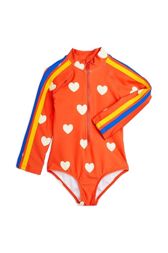 Mini Rodini jednoczęściowy strój kąpielowy dziecięcy Hearts 2428011442 pomarańczowy SS24