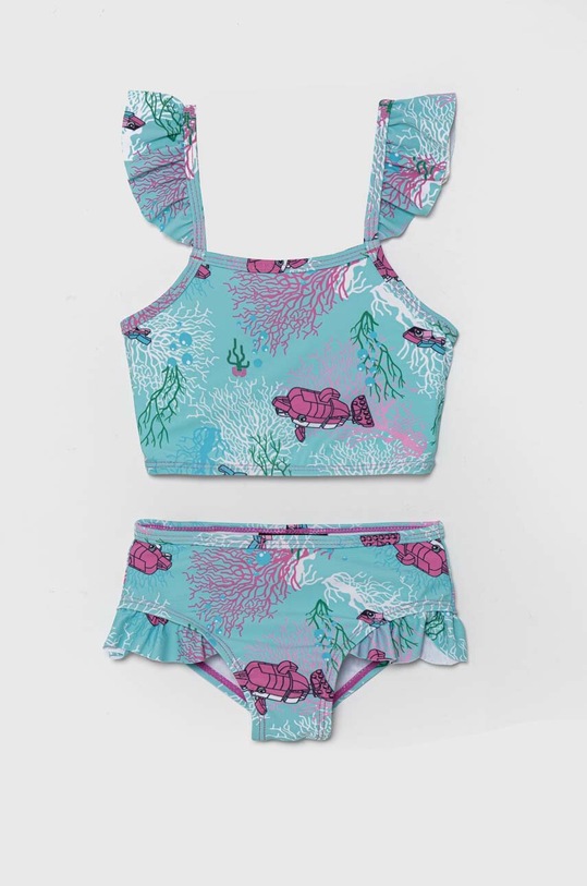 Lego dwuczęściowy strój kąpielowy dziecięcy wzorzyste turkusowy 12011237