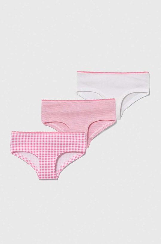 United Colors of Benetton figi dziecięce 3-pack wzorzyste różowy 378Y0S01R.G.Seasonal