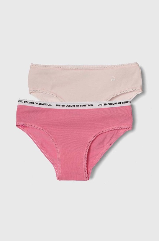 Παιδικά εσώρουχα United Colors of Benetton 2-pack Planet friendly ροζ 3MC10S1BF.G.Seas.PPYH