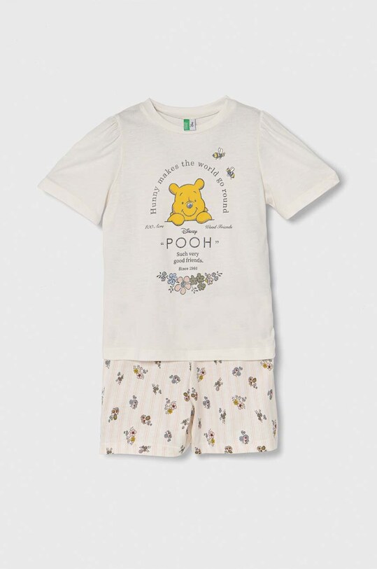 United Colors of Benetton pijama copii x Disney cu modele bej 3Y5E0P062.G.Seasonal