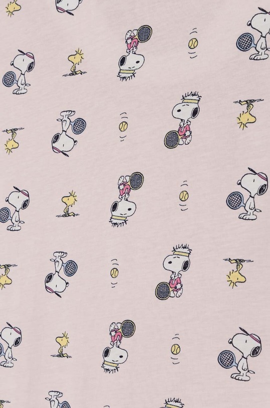 Dziewczynka United Colors of Benetton koszula piżamowa dziecięca x Peanuts 35I70C00K.G.Seasonal różowy